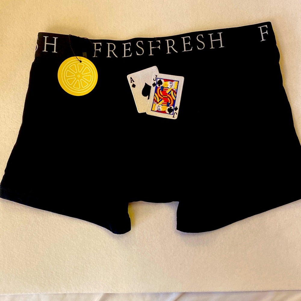 Blackjack! Feeling lucky? Take a gamble on him. Black Boxer Briefs Fresh Large